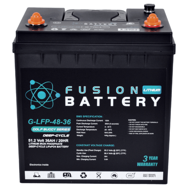 G-LFP-48-36 Fusion Golf Buggy Series Lithium Deep Cycle Battery