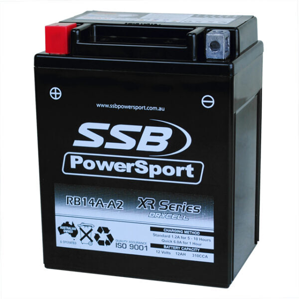 RB14A-A2 SSB XR Series Motorcycle Battery (12N14A-3A)