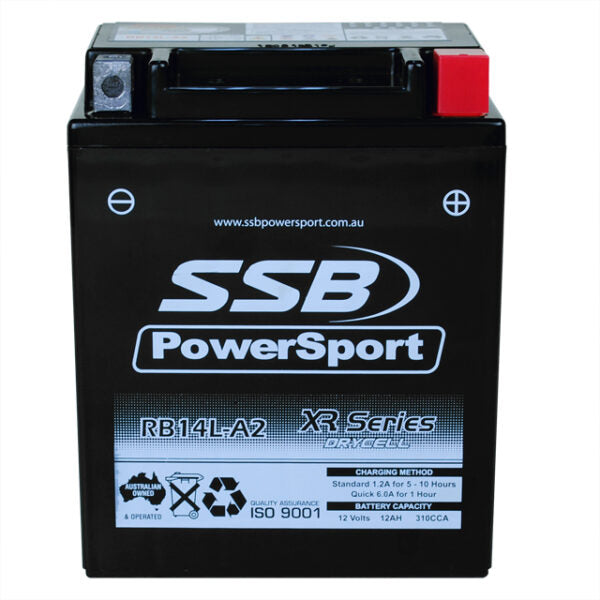 RB14L-A2 SSB XR Series Motorcycle Battery (12N14L-A2)