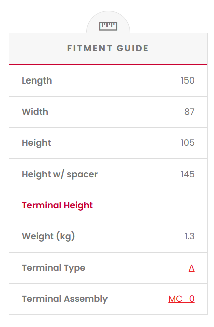 SSB LH14L-BS (YTX14L-BS) UltraLite Lithium Prismatic Cell Motorcycle