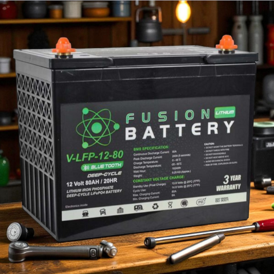 V-LFP-12-80 Fusion Lithium 80AH 12V Deep Cycle Battery