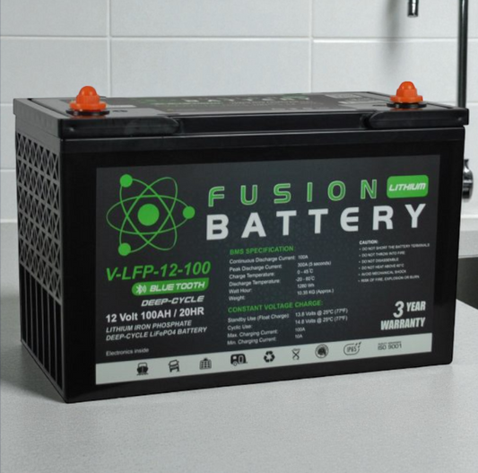 V-LFP-12-100 Fusion Lithium 100AH 12V Deep Cycle Battery