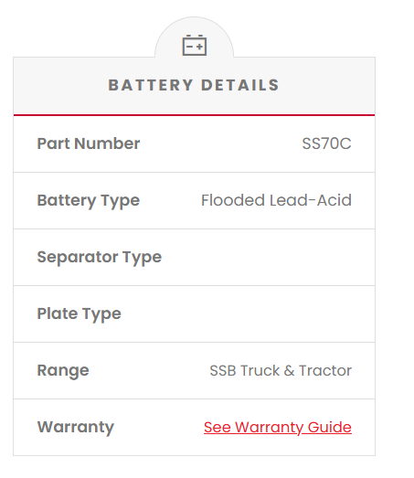 SS70C SSB Commercial Truck & Bus Battery (NS70C)
