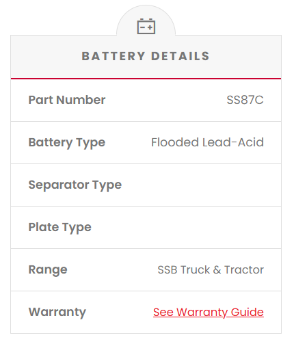 SS87C SSB Commercial Truck & Bus Battery (NS87C)
