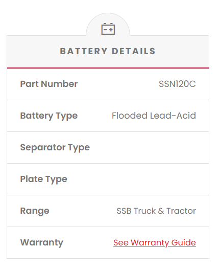SSN120C SSB Commercial Truck & Bus Battery (N120)