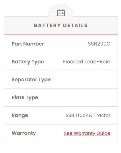 SSN200C SSB Commercial Truck & Bus Battery (N200)