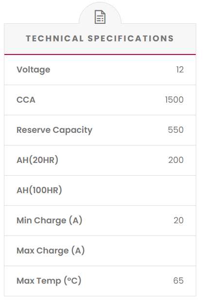 SSN200LC SSB Commercial Truck & Bus Battery (N200)