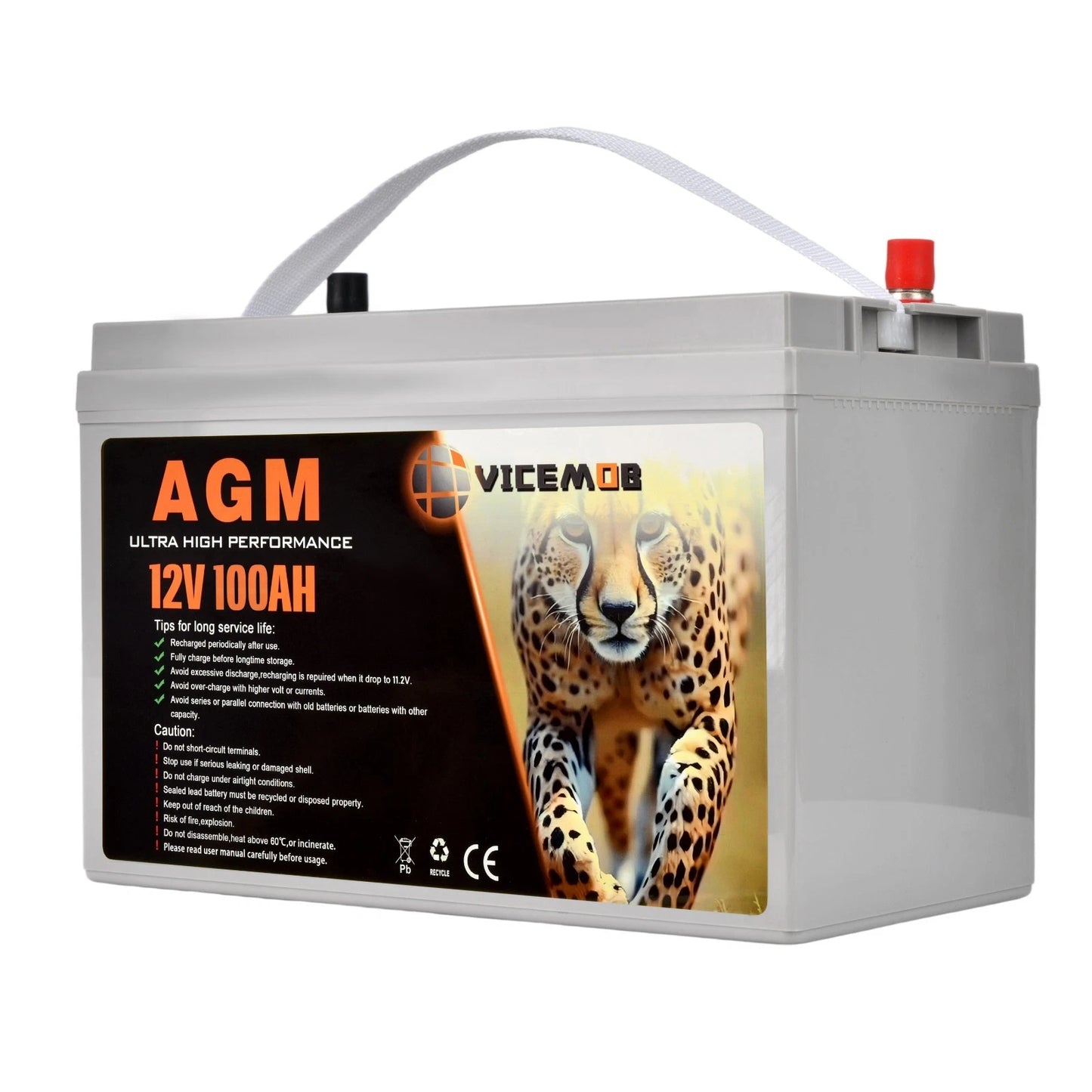 100AH 12V AGM Battery Camping Marine 4WD Fridge Solar Deep Cycle Battery