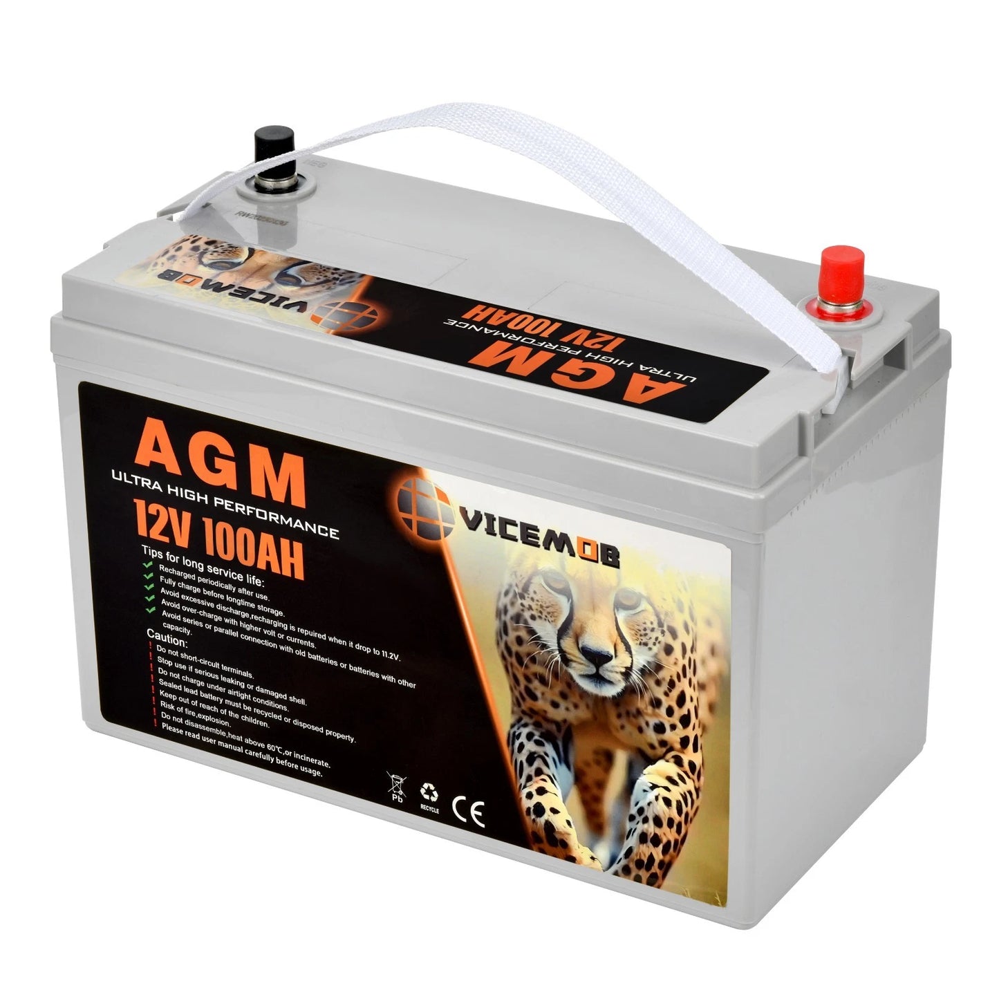 100AH 12V AGM Battery Camping Marine 4WD Fridge Solar Deep Cycle Battery