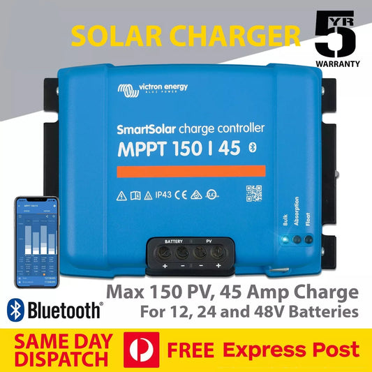 Victron Smart Solar MPPT 150/45 (12/24/48V) Solar Charger - Express Post