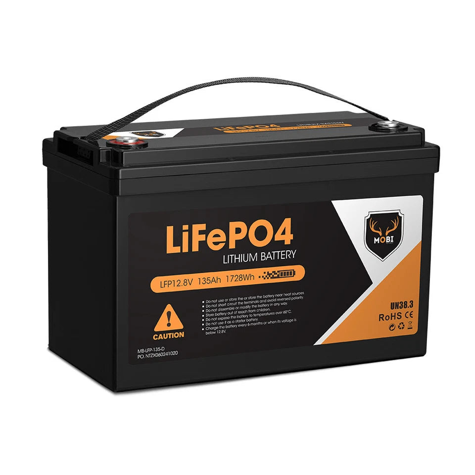 Mobi 12V 135AH Lithium Iron Phosphate (LiFePO4) Deep Cycle Battery