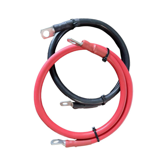 Solar Battery Interconnect Cables 35mm²- Cable Length 300mm Battery Bank Link Cables (Positive & Negative Pair)