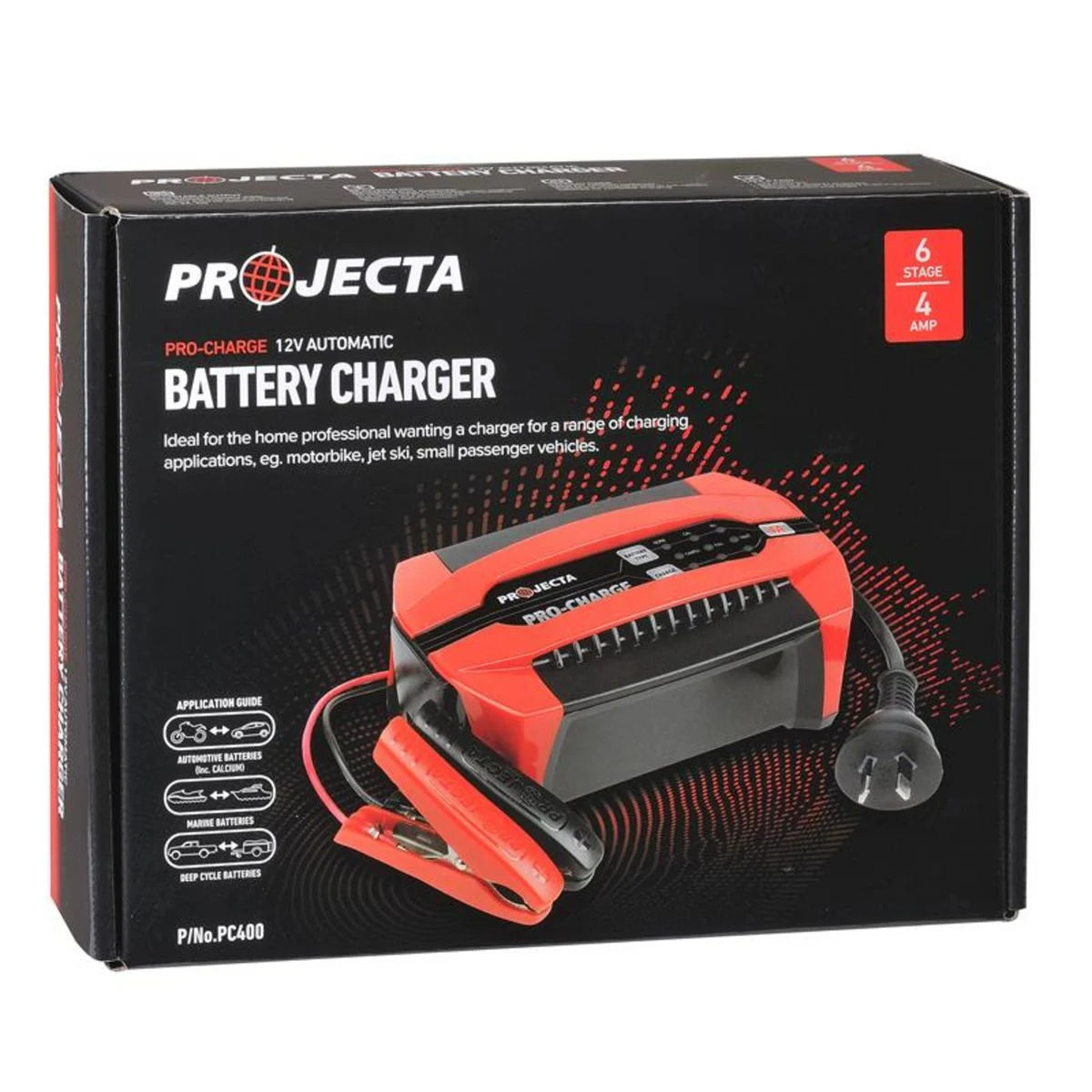 PROJECTA Pro-Charge 4A 12V Battery Charger PC400