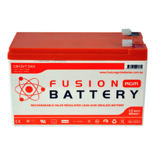 CBC12V7.5AH Fusion AGM 12V Deep Cycle Battery