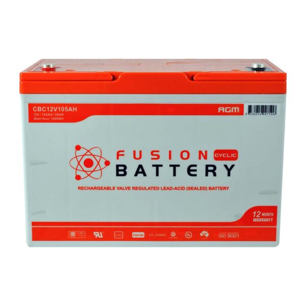 CBC12V105AH Fusion AGM 12V Deep Cycle Battery