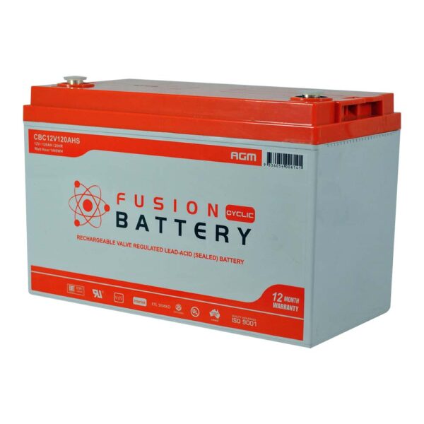 CBC12V120AHS Fusion 120Ah AGM 12V Deep Cycle Battery