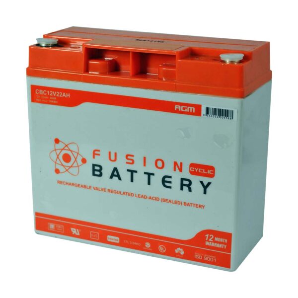 CBC12V22AH Fusion AGM 12V Deep Cycle Battery