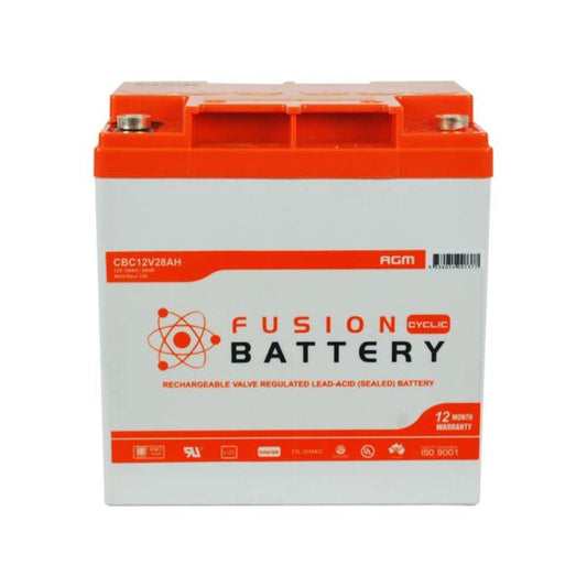 CBC12V28AH Fusion 28AH AGM 12V Deep Cycle Battery
