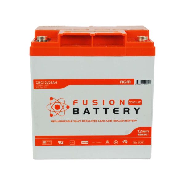 CBC12V28AH Fusion 28AH AGM 12V Deep Cycle Battery