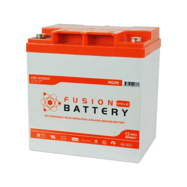 CBC12V28AH Fusion 28AH AGM 12V Deep Cycle Battery