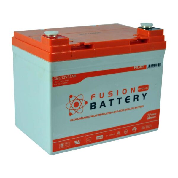 CBC12V33AH Fusion 33AH AGM 12V Deep Cycle Battery