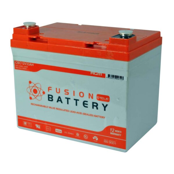 CBC12V33AH Fusion 33AH AGM 12V Deep Cycle Battery