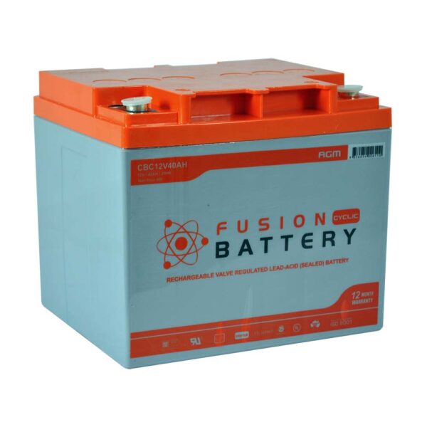 CBC12V40AH Fusion AGM 12V Deep Cycle Battery