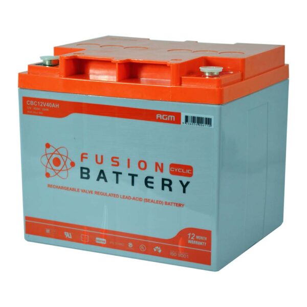 CBC12V40AH Fusion AGM 12V Deep Cycle Battery