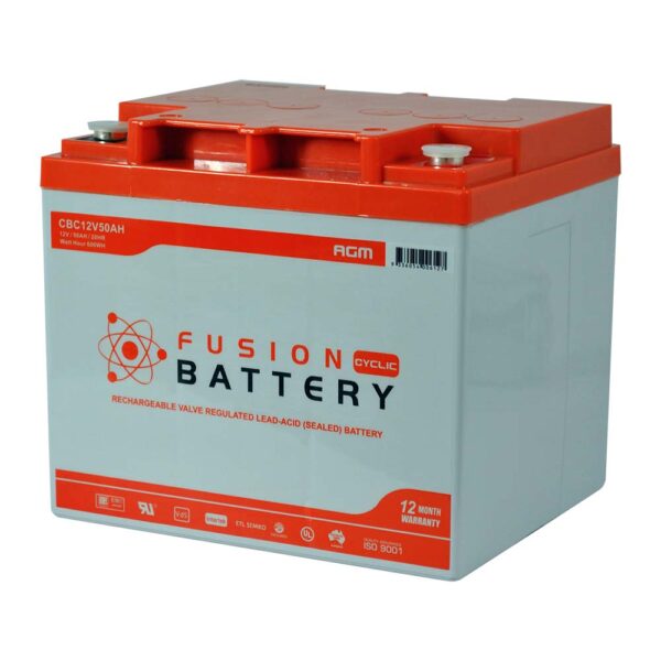 CBC12V50AH Fusion 50AH AGM 12V Deep Cycle Battery