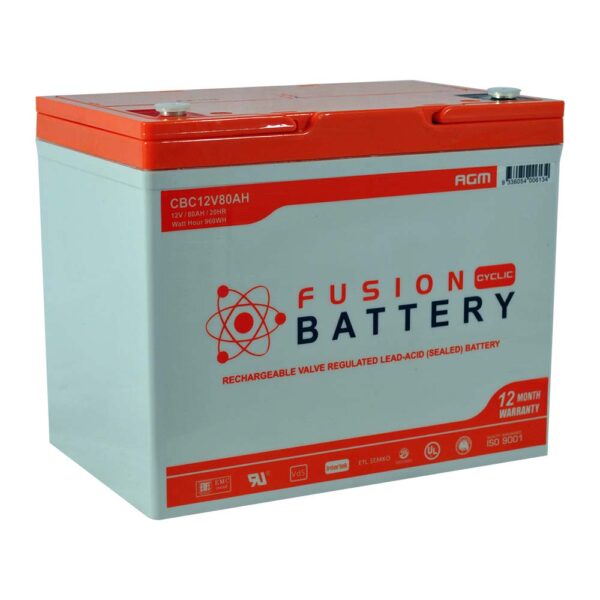 CBC12V80AH Fusion AGM 12V 80Ah Deep Cycle Battery