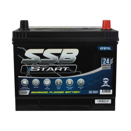 EFB70L SSB Stop Start EFB MF Hybrid Car Battery (DIN70L)