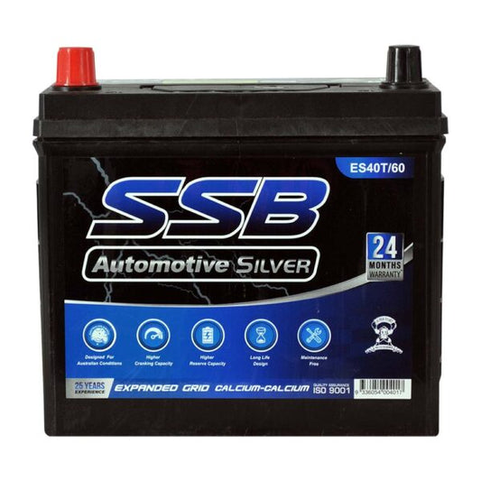 ES40T/60 SSB Silver MF Car Battery