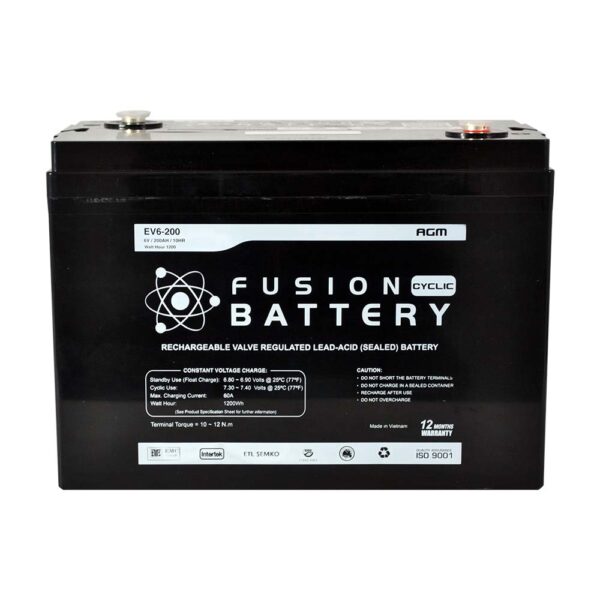 EV6-200 Fusion Electric Vehicle 6V Deep Cycle Battery