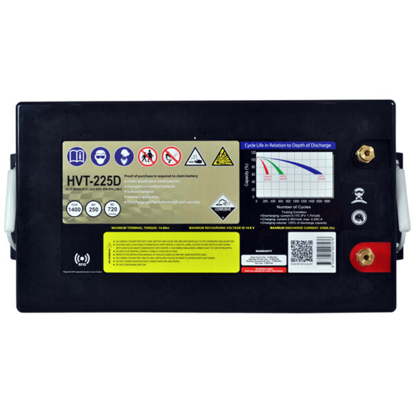 HVT-225D Dual Purpose VRLA (AGM) Battery (Group 225D)
