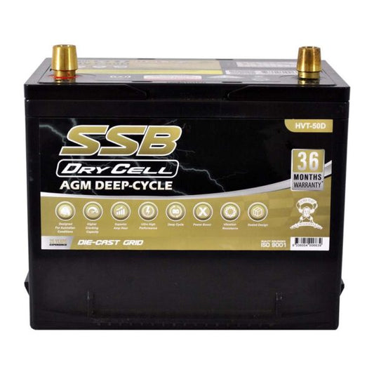 HVT-50D Dual Purpose VRLA (AGM) Battery (Group 50D)