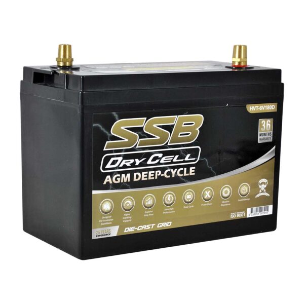 HVT-6V180D HVT 6V Dual Purpose AGM Battery (6V Deep-Cycle)