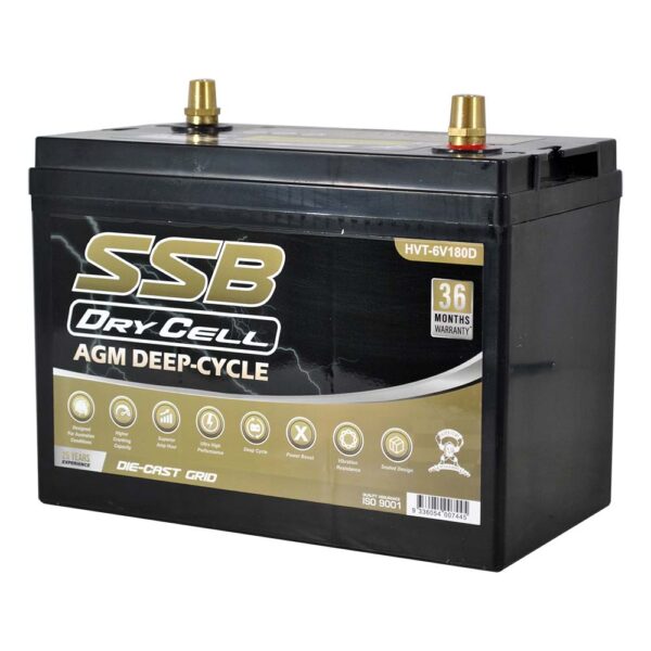 HVT-6V180D HVT 6V Dual Purpose AGM Battery (6V Deep-Cycle)