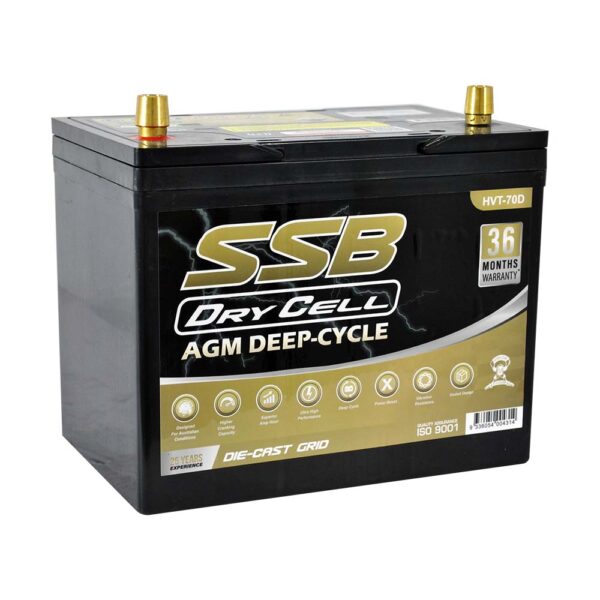 HVT-70D Dual Purpose VRLA (AGM) Battery (Group 70D)