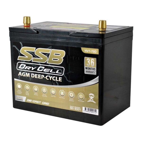 HVT-70D Dual Purpose VRLA (AGM) Battery (Group 70D)