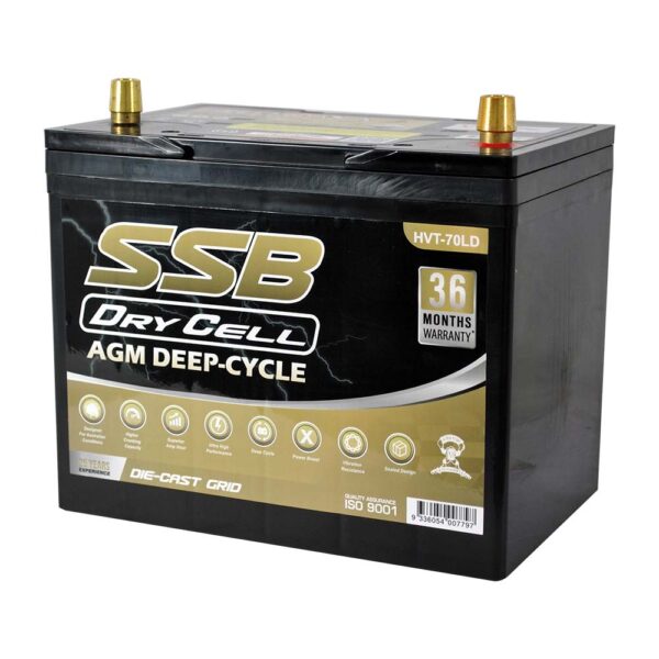 HVT-70LD Dual Purpose VRLA (AGM) Battery (Group 70LD)