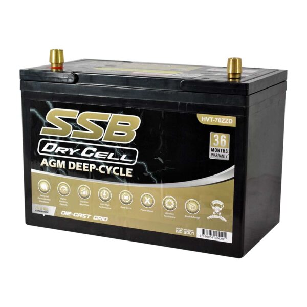 HVT-70ZZD Dual Purpose VRLA (AGM) Battery (Group 70ZZD)