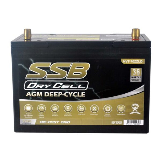 HVT-70ZZLD Dual Purpose VRLA (AGM) Battery (Group 70ZZLD)