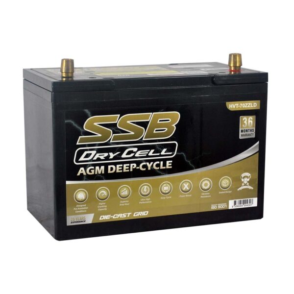 HVT-70ZZLD Dual Purpose VRLA (AGM) Battery (Group 70ZZLD)