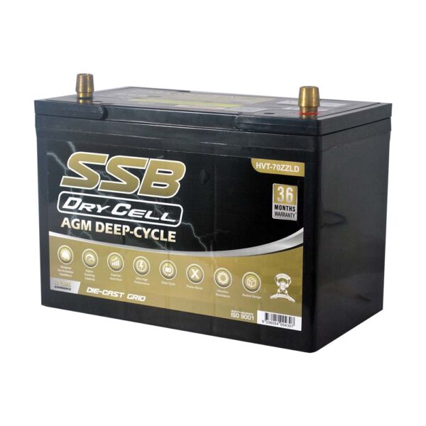 HVT-70ZZLD Dual Purpose VRLA (AGM) Battery (Group 70ZZLD)