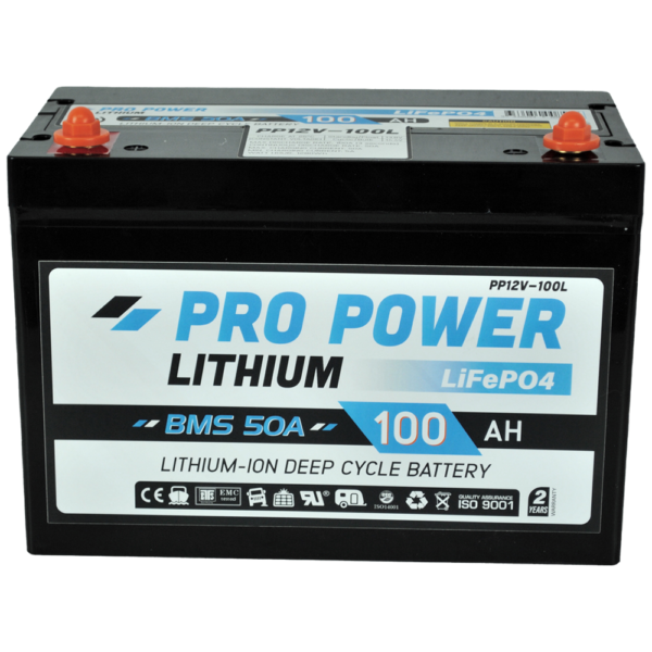 100AH 12V Lithium Camping Caravan Deep Cycle Battery - Pro Power
