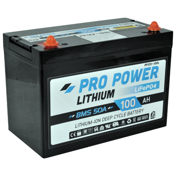 100AH 12V Lithium Camping Caravan Deep Cycle Battery - Pro Power