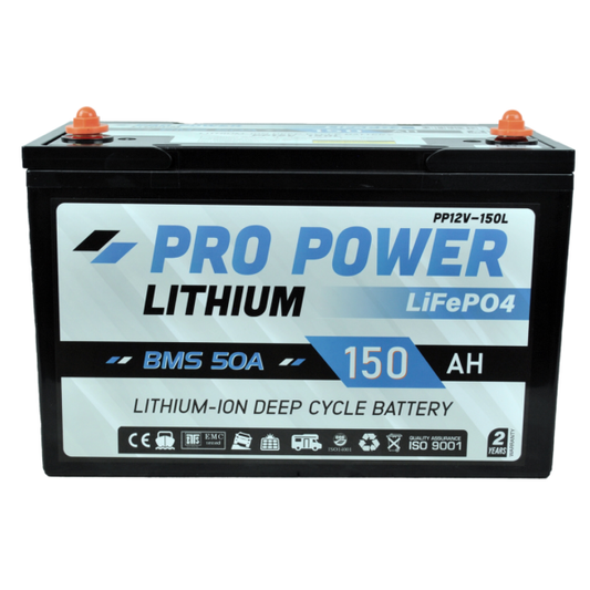 150AH 12V Lithium Camping Caravan Deep Cycle Battery - Pro Power