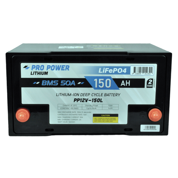 150AH 12V Lithium Camping Caravan Deep Cycle Battery - Pro Power