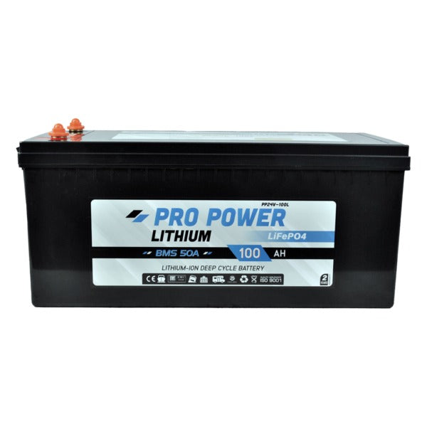 100AH 24V Lithium Camping Caravan Deep Cycle Battery - Pro Power