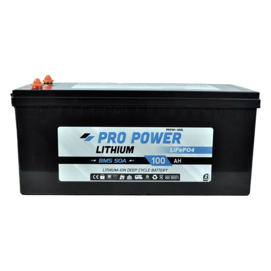 100AH 24V Lithium Camping Caravan Deep Cycle Battery - Pro Power